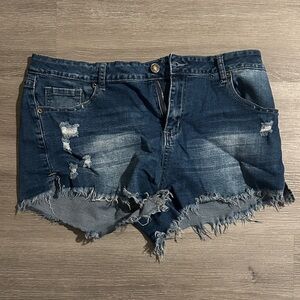 Distressed Denim Women Shorts